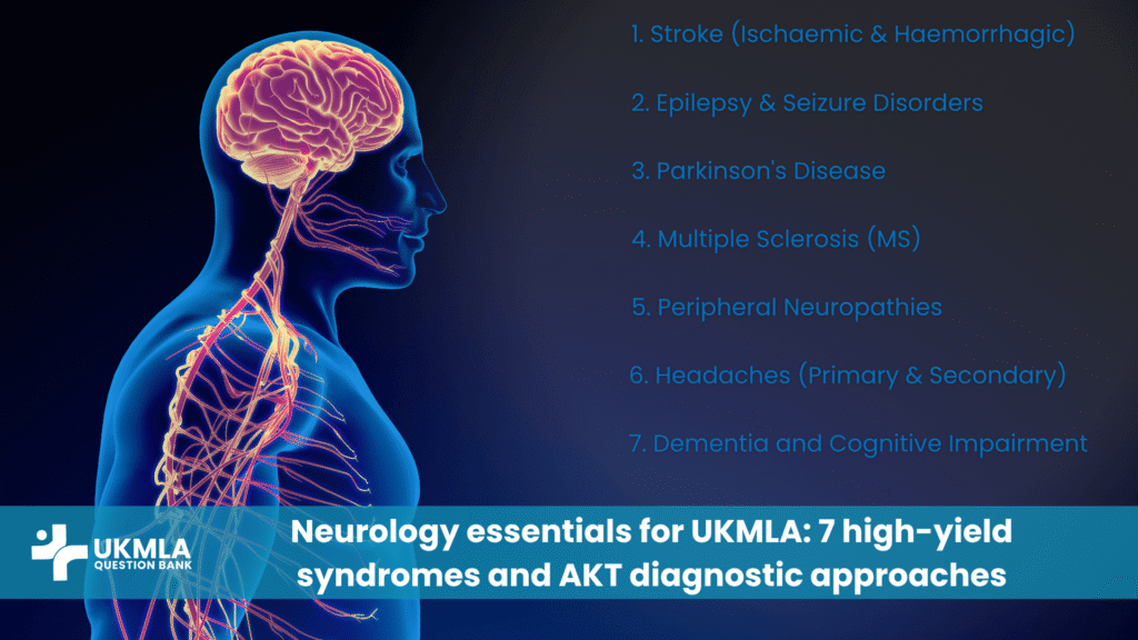 Depicting brain pathways or a neurological examination, representing UKMLA Neurology Essentials for medical students