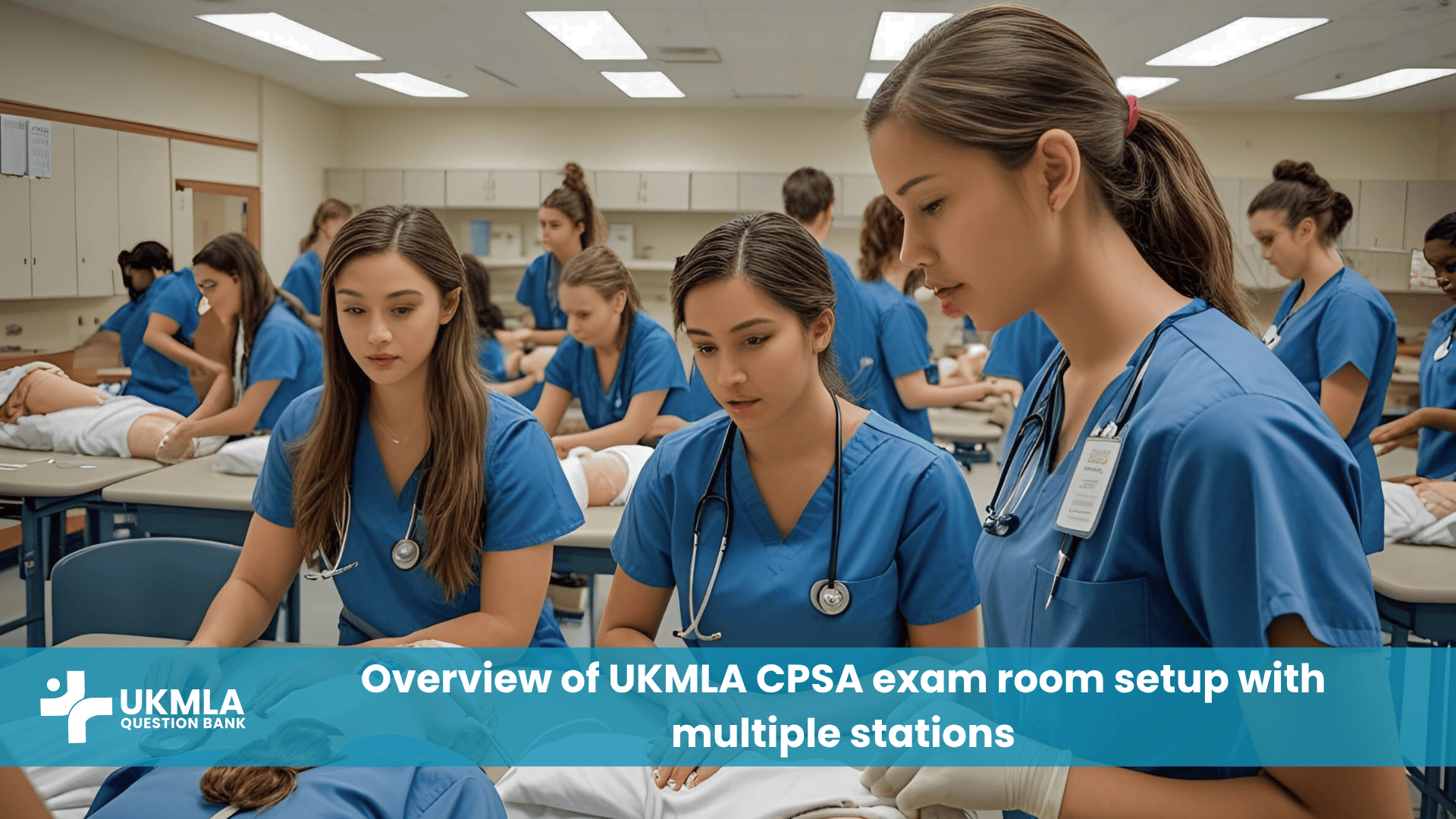 Student practicing clinical skills for the UKMLA CPSA assessment