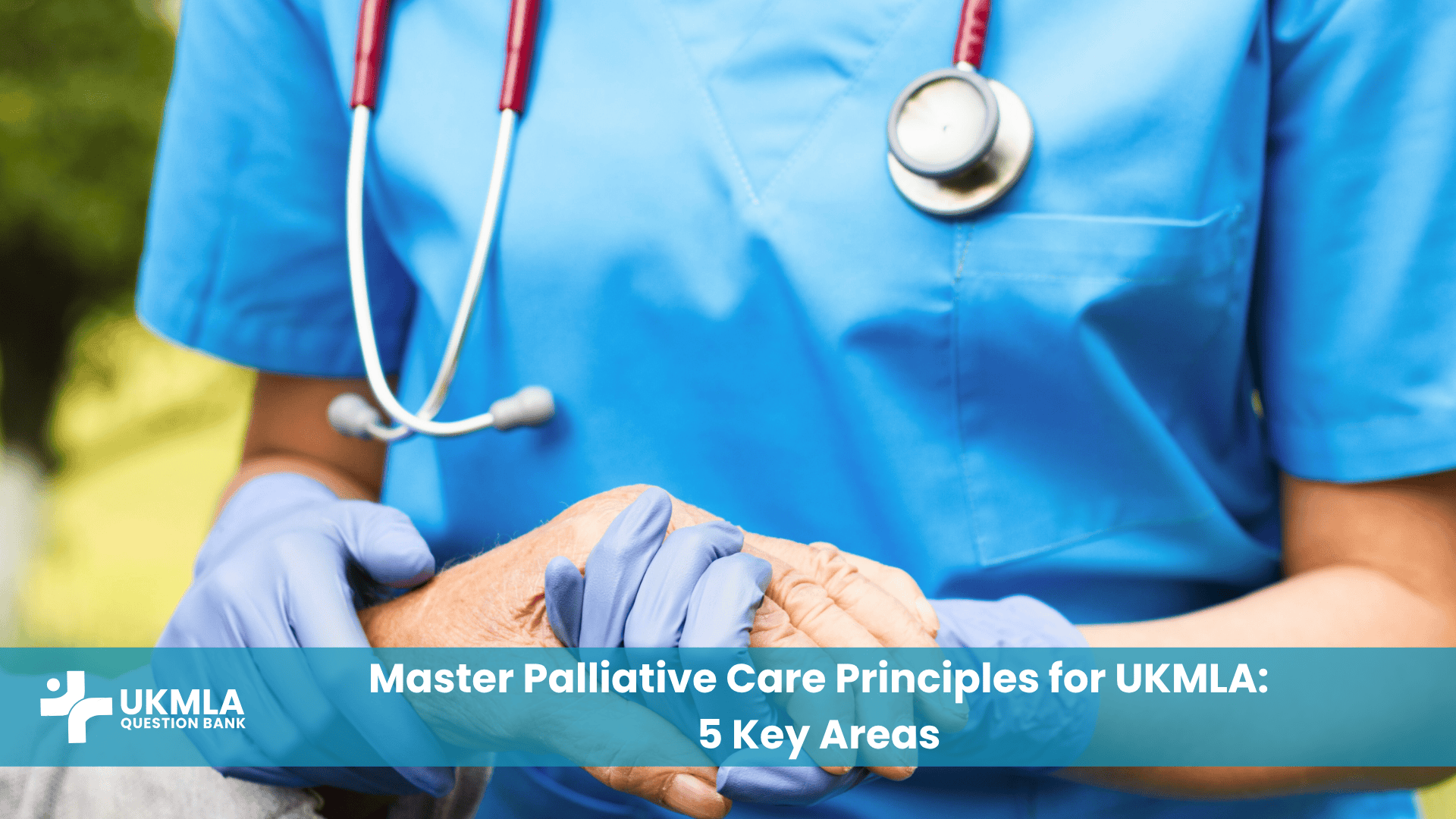 Healthcare professional providing compassionate support, representing palliative care principles for UKMLA
