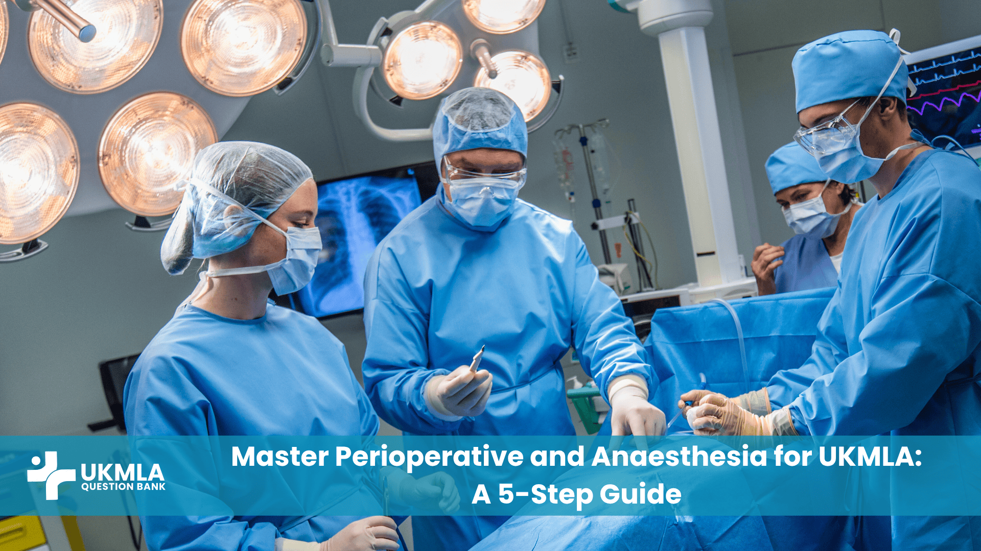 Anaesthetist monitoring a patient during a procedure, representing the essentials of perioperative and anaesthesia for UKMLA.