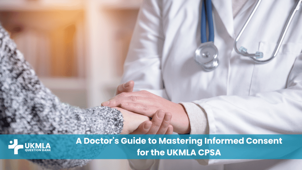 Patient smiles and shakes hands with doctor after discussing GMC informed consent guidelines.