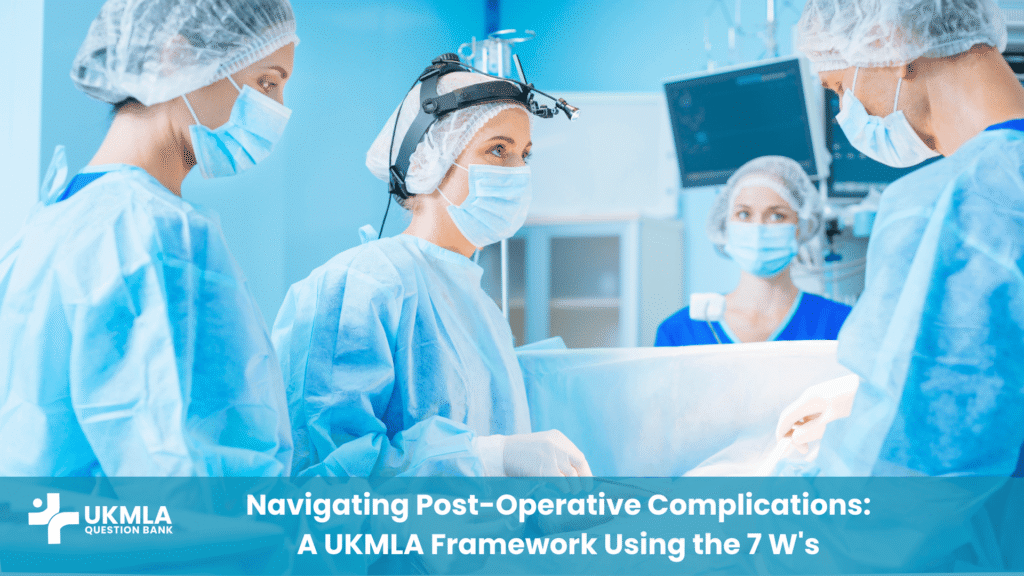A surgeon explains post-operative complications UKMLA students must know to a junior doctor at a patient's bedside