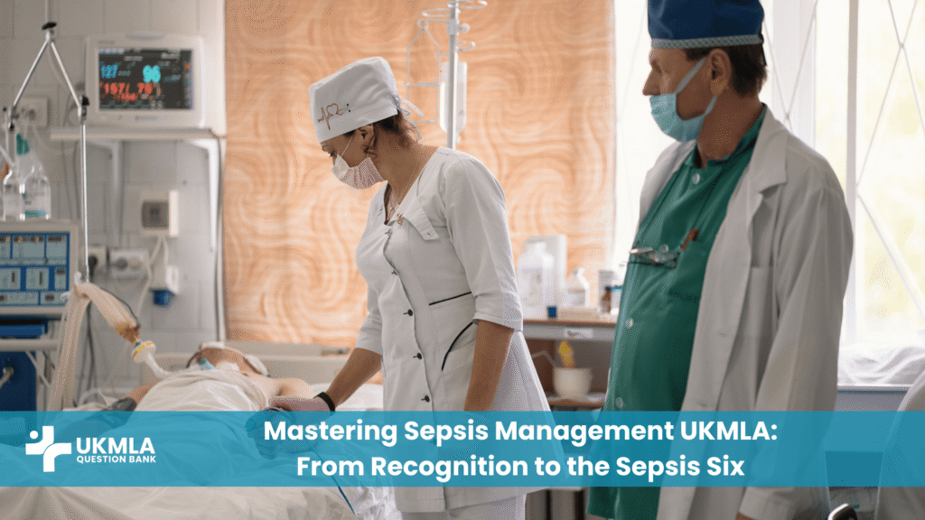 A medical team demonstrating effective sepsis management UKMLA in an emergency setting