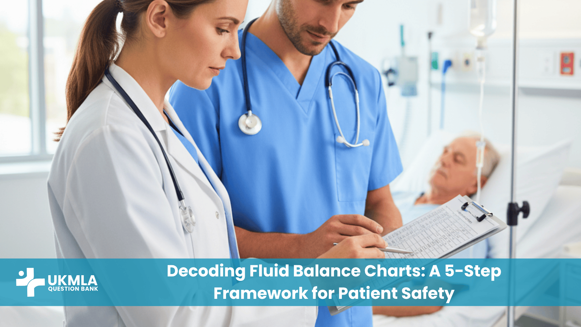 A doctor and nurse reviewing a chart, demonstrating the importance of understanding fluid balance charts