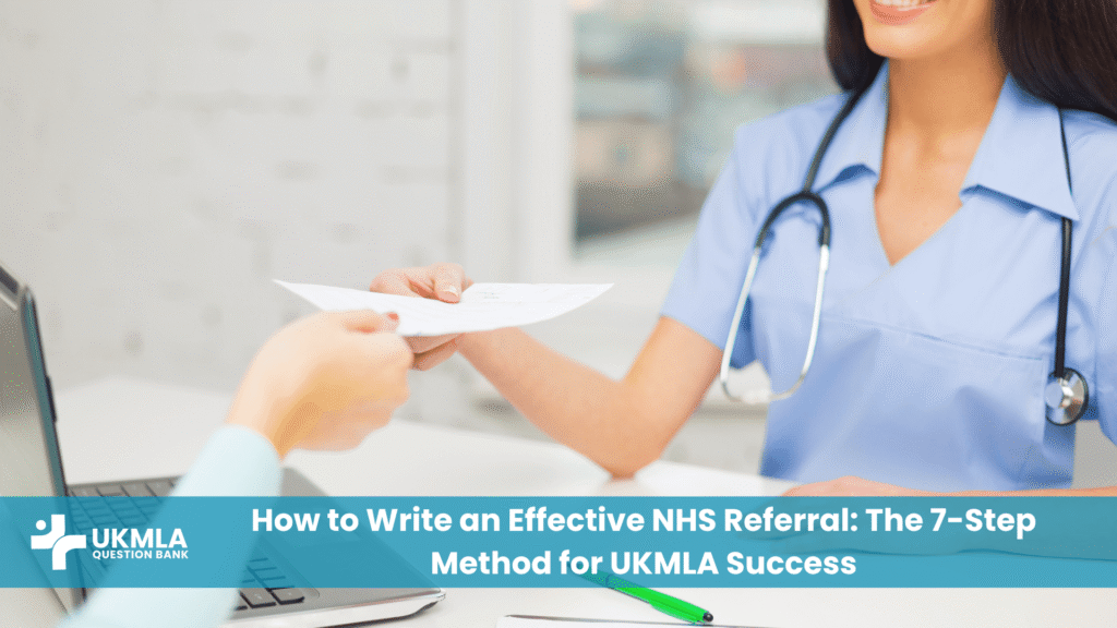 A medical student learning how to make an effective referral NHS-style on a hospital ward