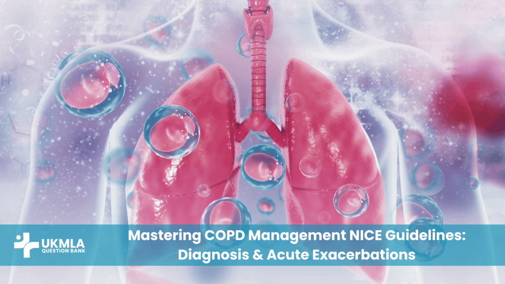 copd management nice guidelines showing difference between healthy and inflamed lungs.