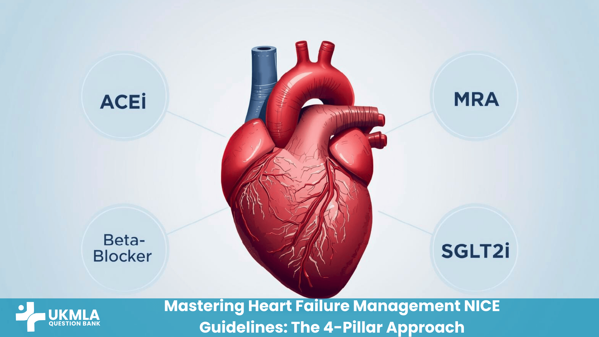 Heart failure management nice guidelines showing the four pillars of treatment